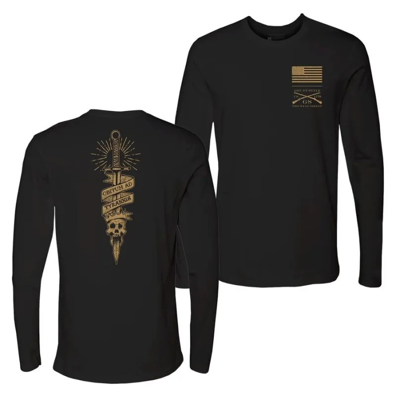 Death To Tyrants Long Sleeve - Black made by Grunt Style