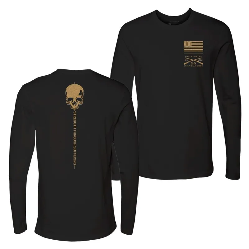 Strength Through Suffering Long Sleeve - Black made by Grunt Style