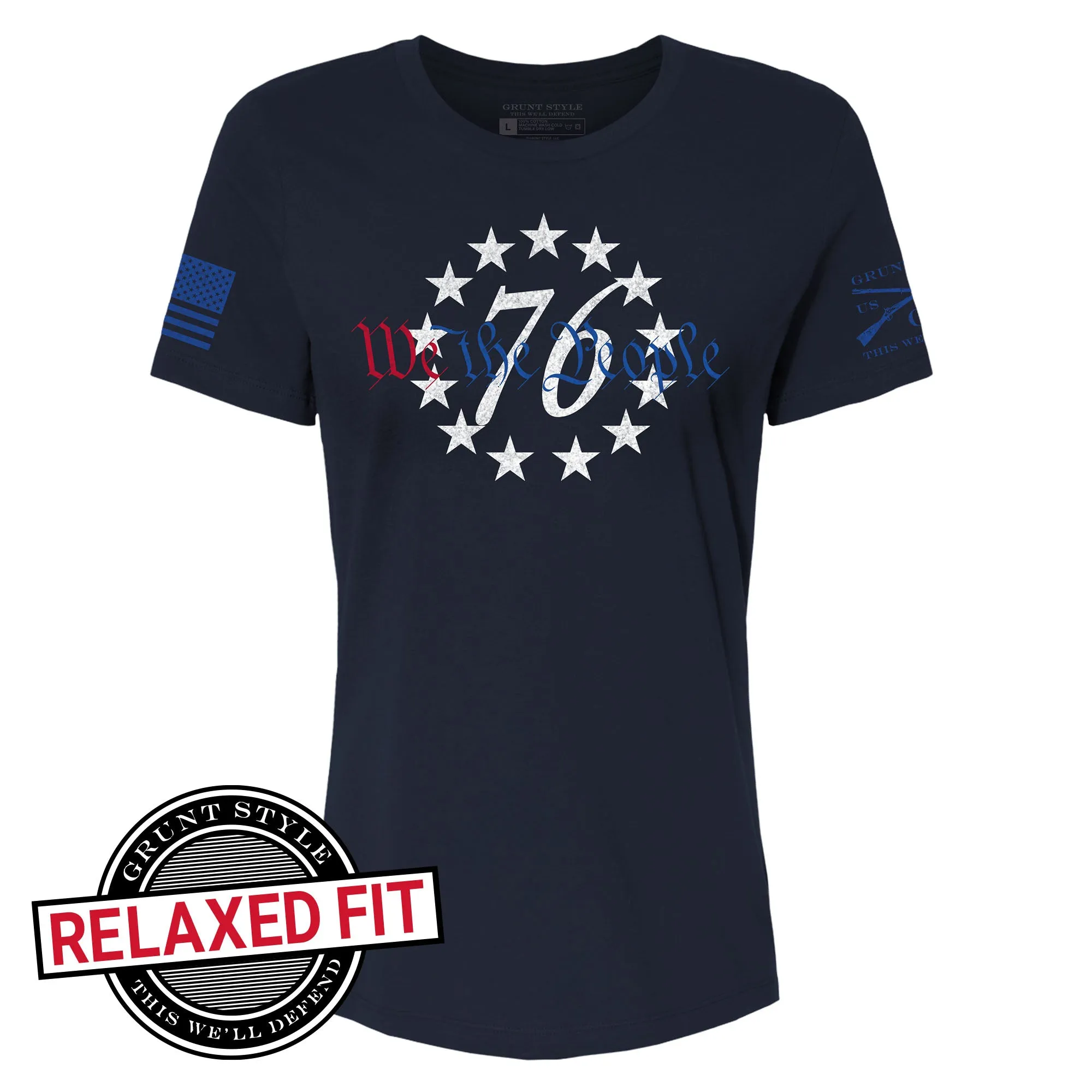 Women's 76 We The People Relaxed Fit T-Shirt - Navy sold by Grunt Style product image thumbnail 2