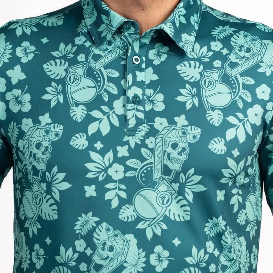 Men's Polo - Tropical Death Harbor sold by Grunt Style product image thumbnail 5