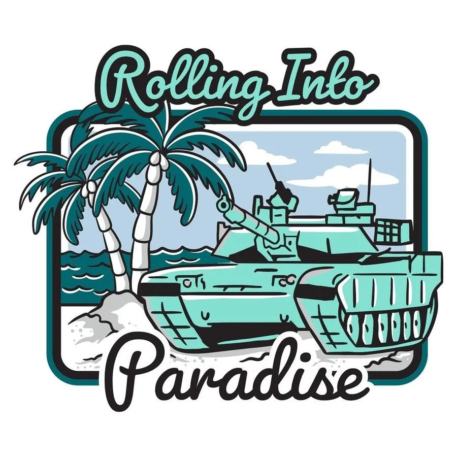 Rolling Into Paradise Tank - White sold by Grunt Style product image thumbnail 2