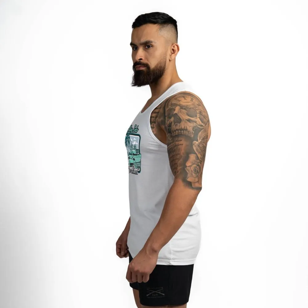 Rolling Into Paradise Tank - White sold by Grunt Style product image thumbnail 5