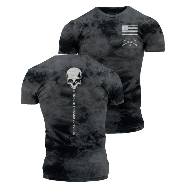 Men's Strength Through Suffering T-Shirt - Black Wash sold by Grunt Style