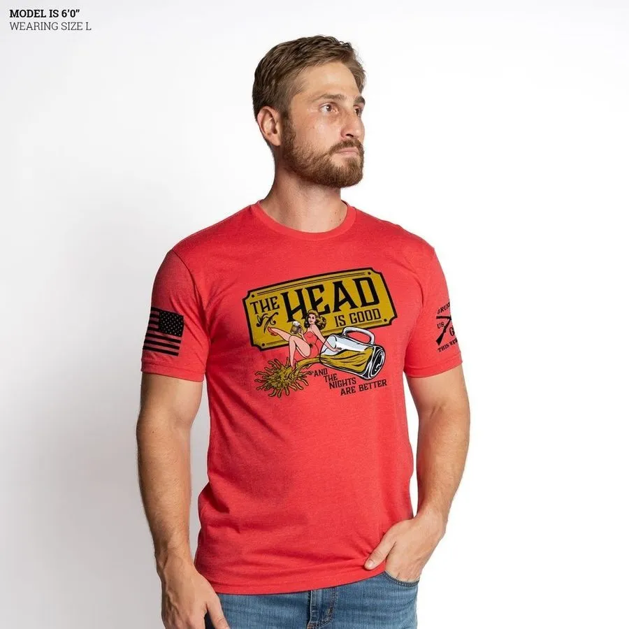 The Head Is Good T-Shirt - Red sold by Grunt Style product image thumbnail 3