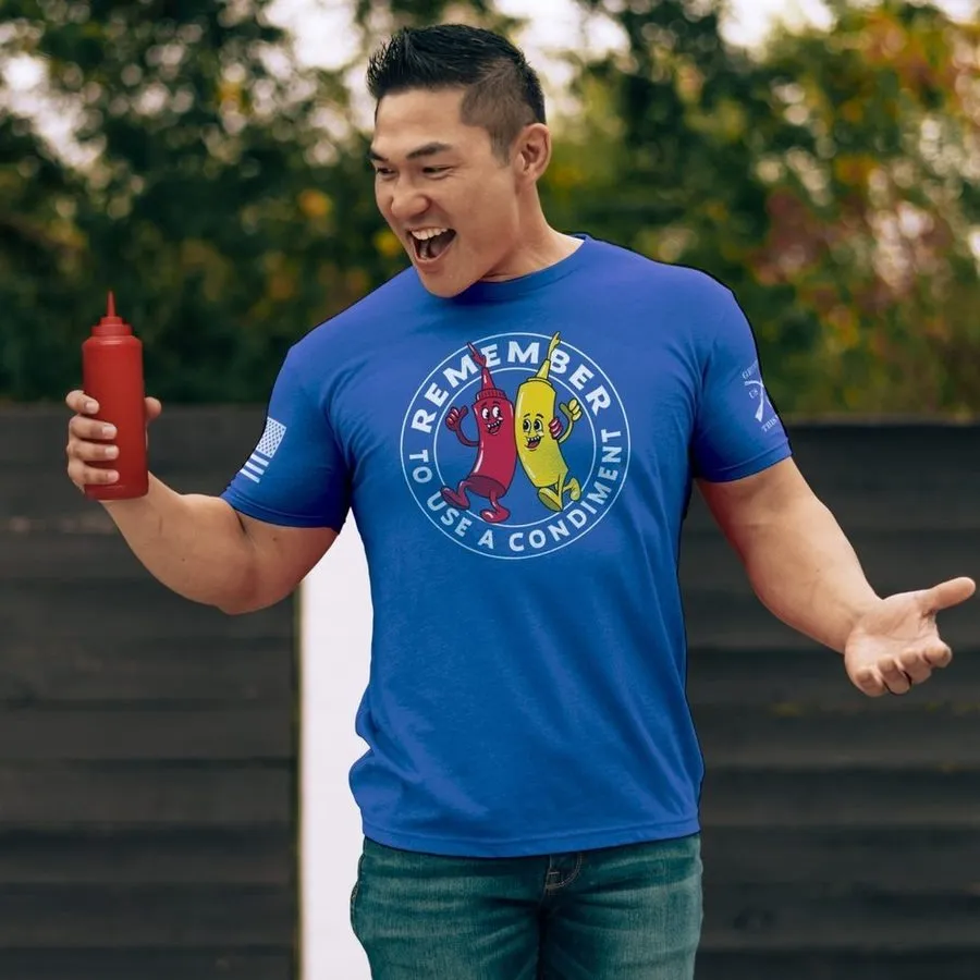 Use A Condiment T-Shirt - Royal sold by Grunt Style product image thumbnail 5