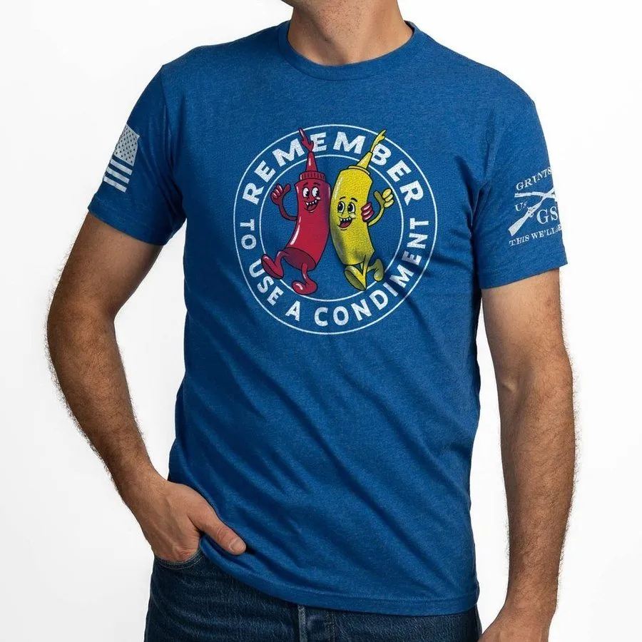 Use A Condiment T-Shirt - Royal sold by Grunt Style