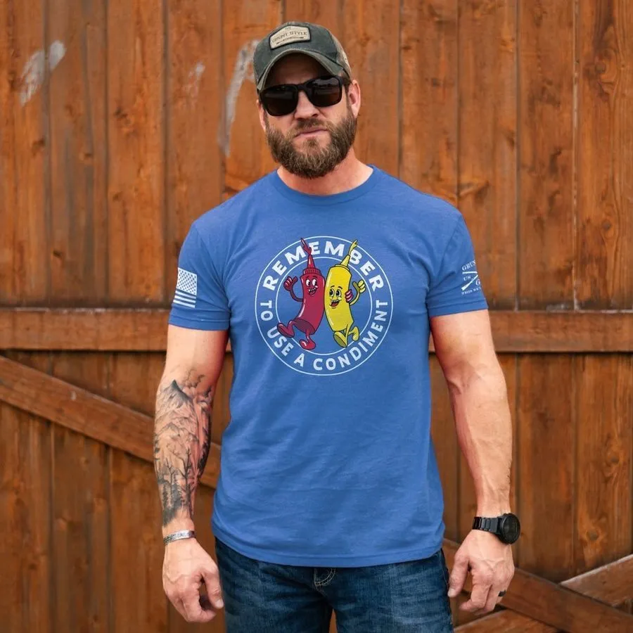 Use A Condiment T-Shirt - Royal sold by Grunt Style product image thumbnail 4