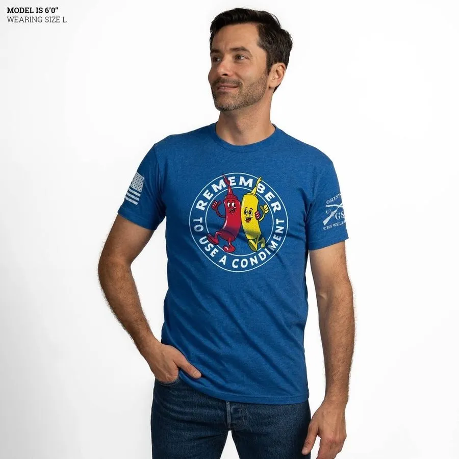 Use A Condiment T-Shirt - Royal sold by Grunt Style product image thumbnail 3