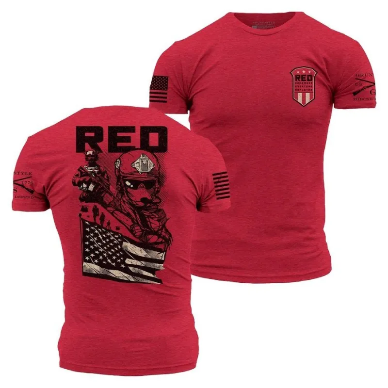 Mission RED T-Shirt - Red made by Grunt Style