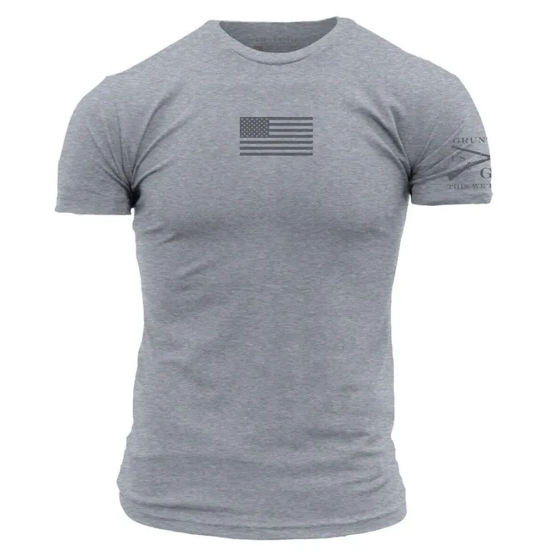 Freedom Flag T-Shirt - Dark Heather Gray made by Grunt Style