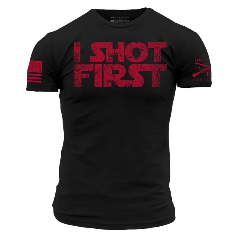 I Shot First T-Shirt - Black made by Grunt Style