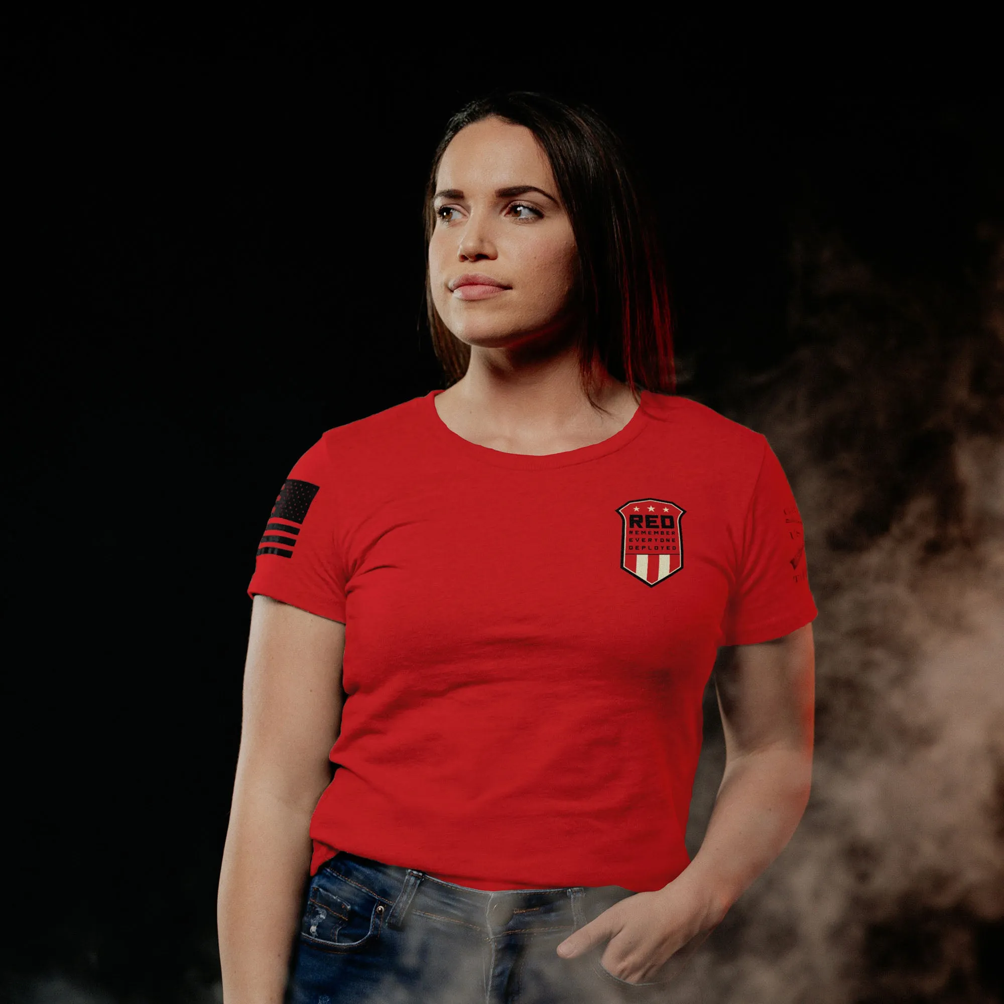 Women's Mission RED Slim Fit T-Shirt - Red sold by Grunt Style product image thumbnail 2