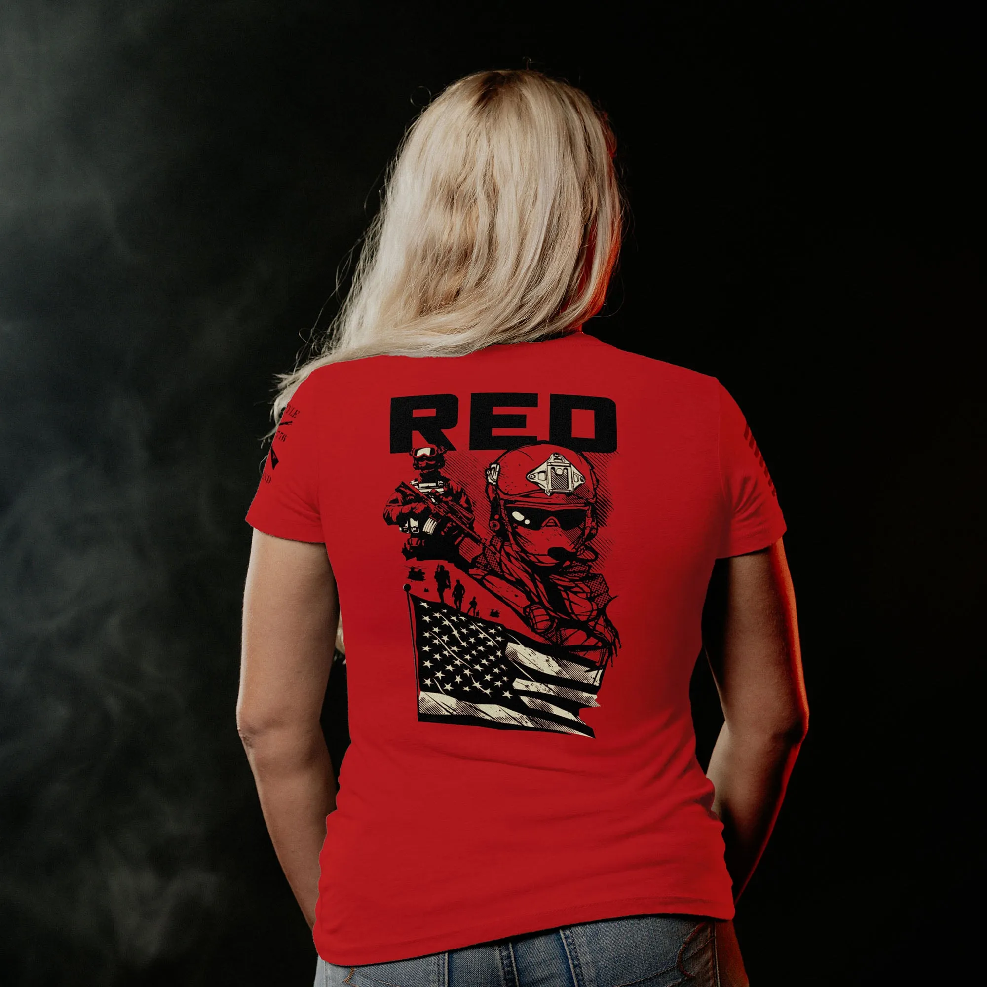 Women's Mission RED Slim Fit T-Shirt - Red sold by Grunt Style product image thumbnail 3