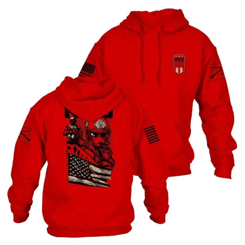 Mission RED Hoodie - Red made by Grunt Style