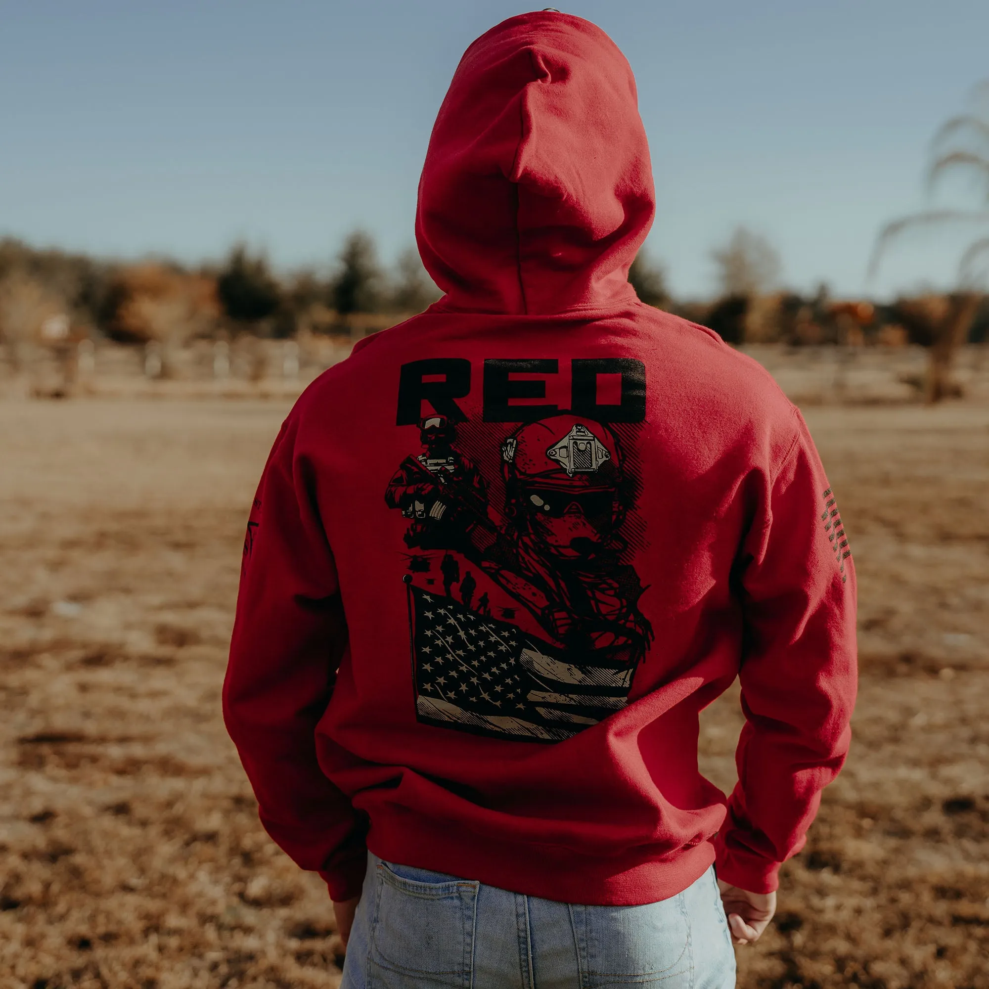 Mission RED Hoodie - Red sold by Grunt Style product image thumbnail 4