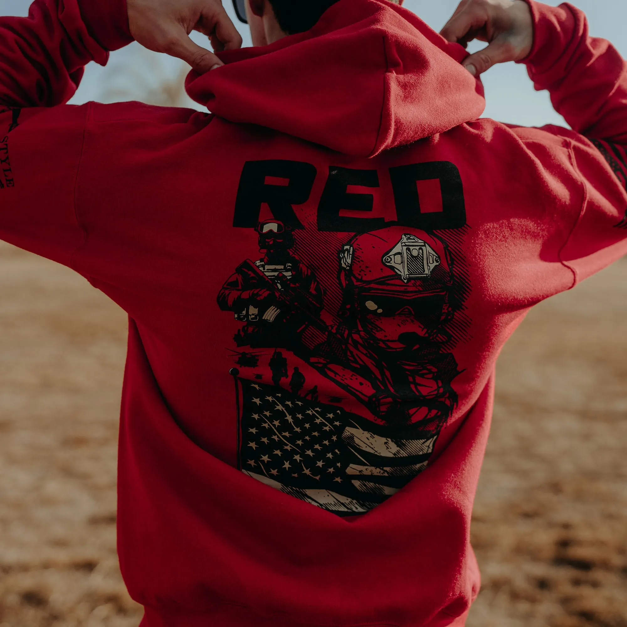 Mission RED Hoodie - Red sold by Grunt Style product image thumbnail 2