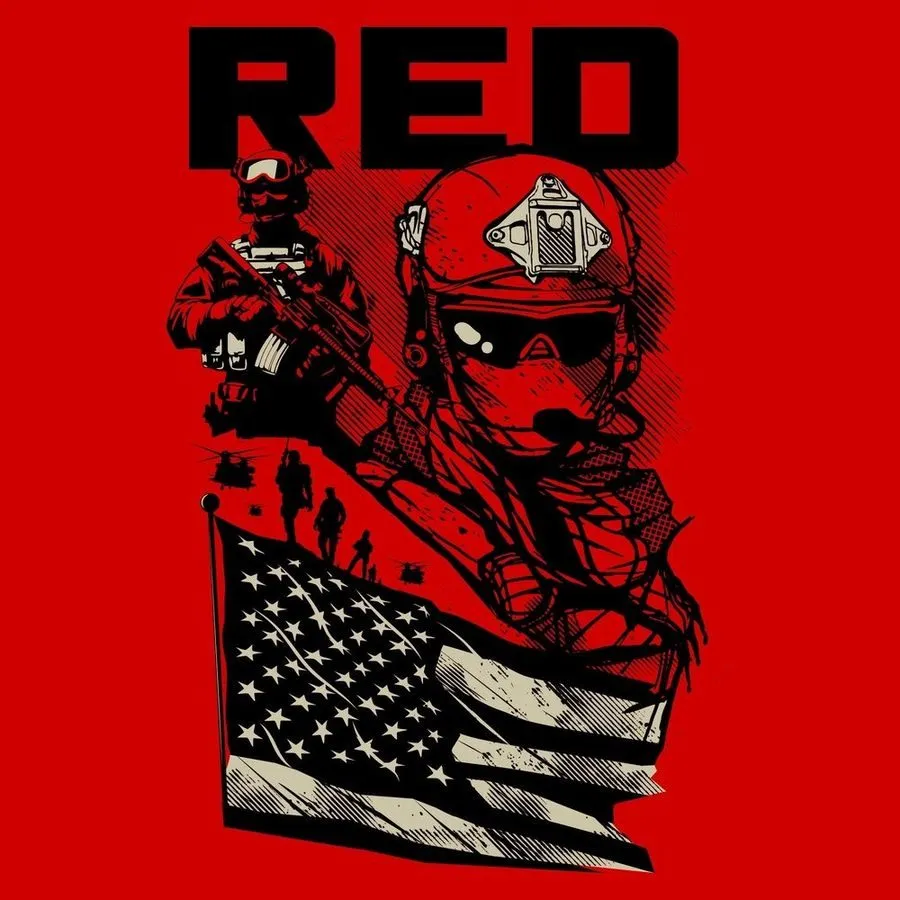 Mission RED Hoodie - Red sold by Grunt Style product image thumbnail 5
