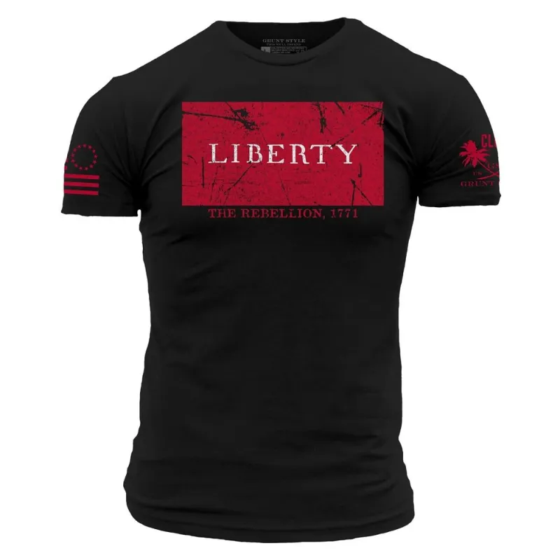 Liberty 1771 Flag T-Shirt - Black made by Grunt Style