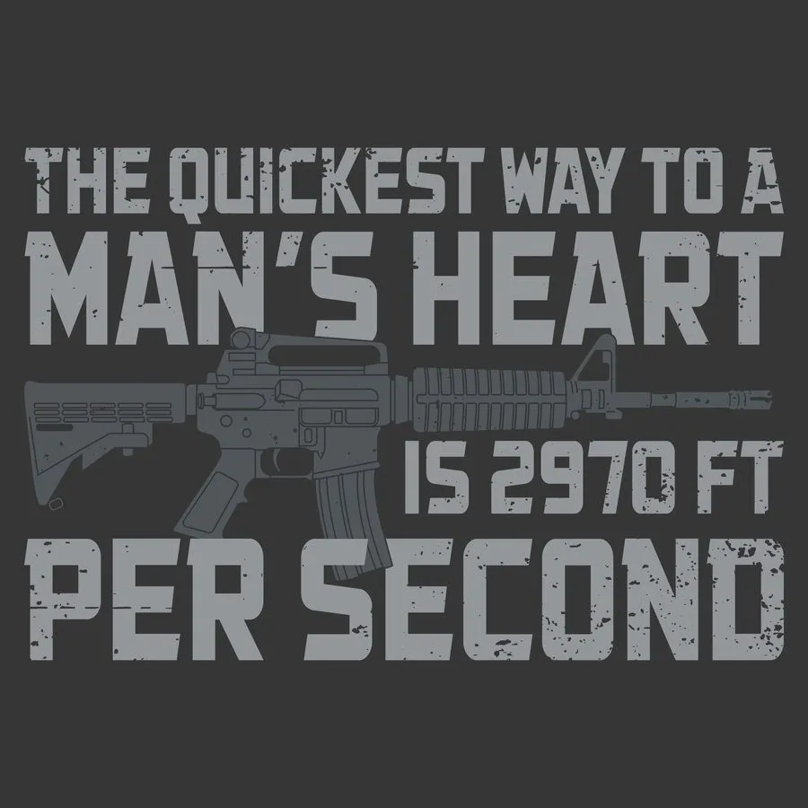 Way To A Heart T-Shirt - Charcoal sold by Grunt Style product image thumbnail 5