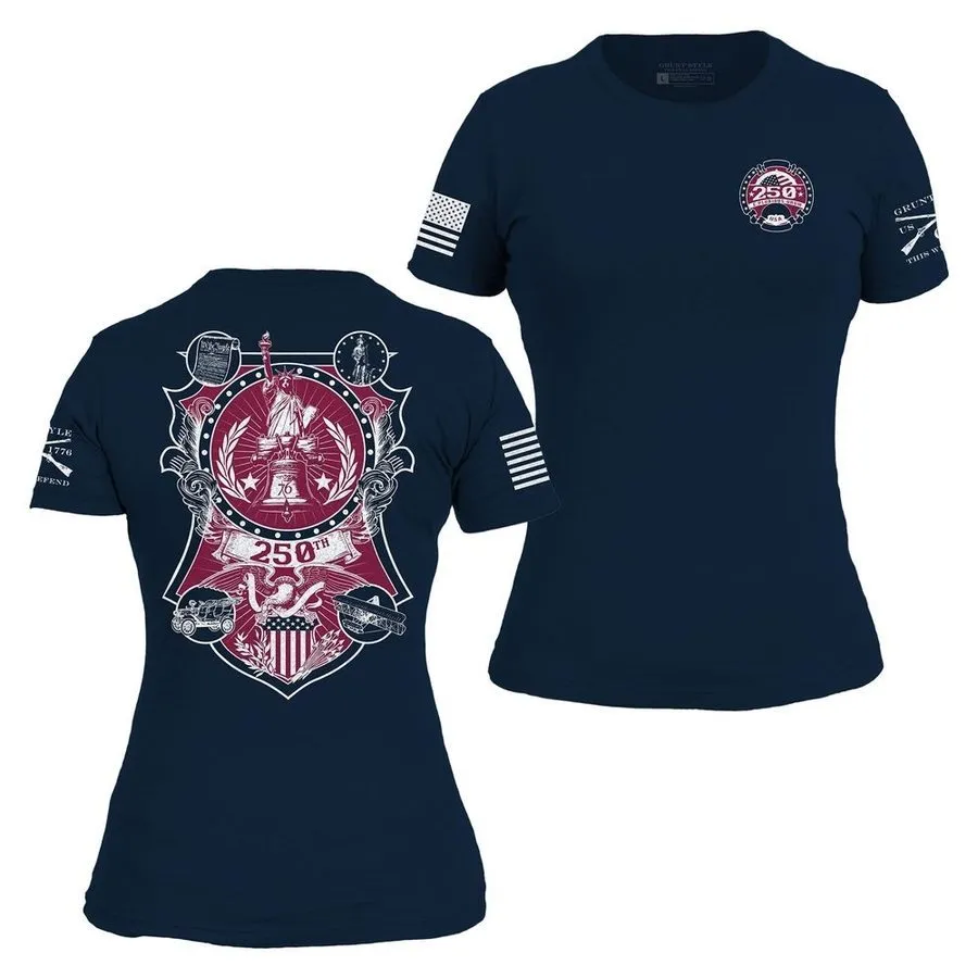 Women's 250th Commemorative Slim Fit T-Shirt - Midnight Navy sold by Grunt Style