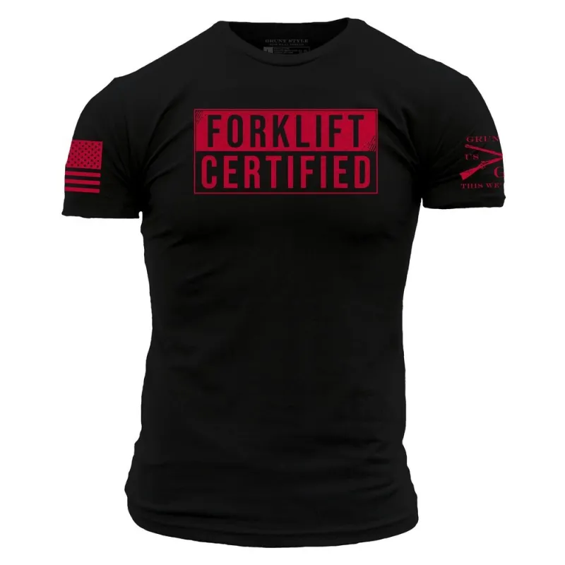 Forklift Certified T-Shirt - Black made by Grunt Style