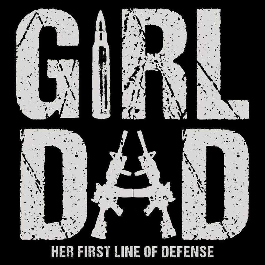 Girl Dad T-Shirt - Black sold by Grunt Style product image thumbnail 2