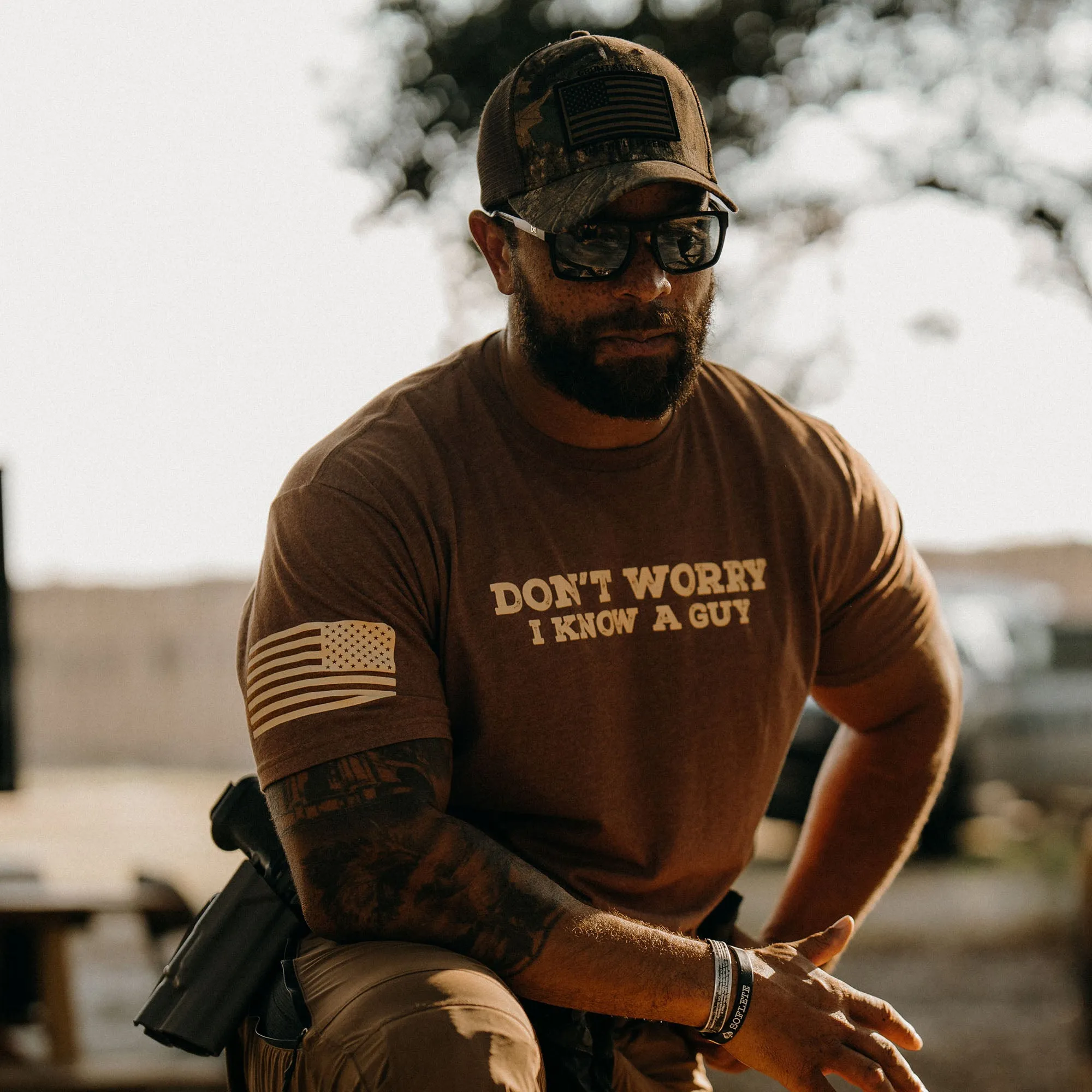 I Know A Guy T-Shirt - Heather Brown sold by Grunt Style product image thumbnail 4
