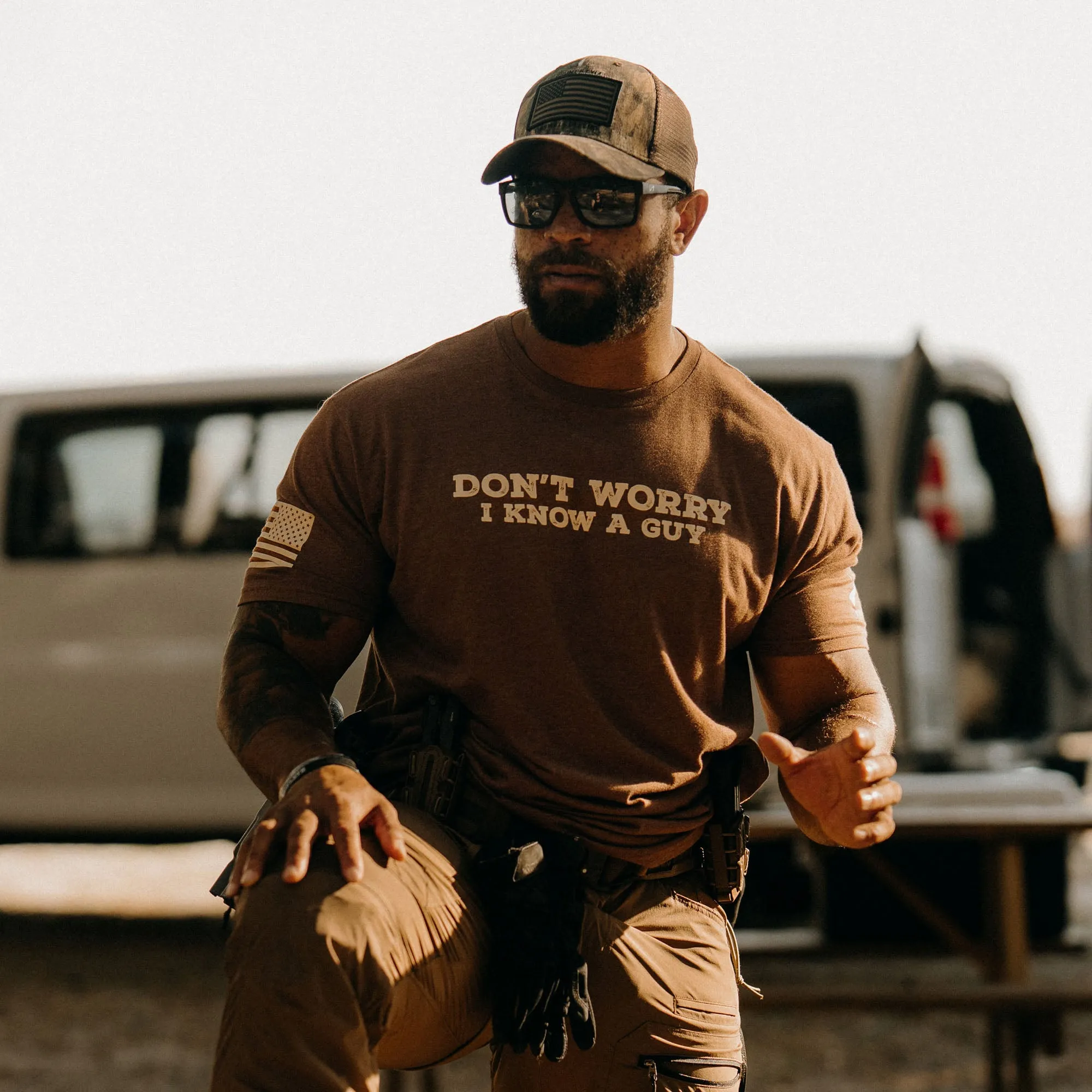 I Know A Guy T-Shirt - Heather Brown sold by Grunt Style product image thumbnail 3
