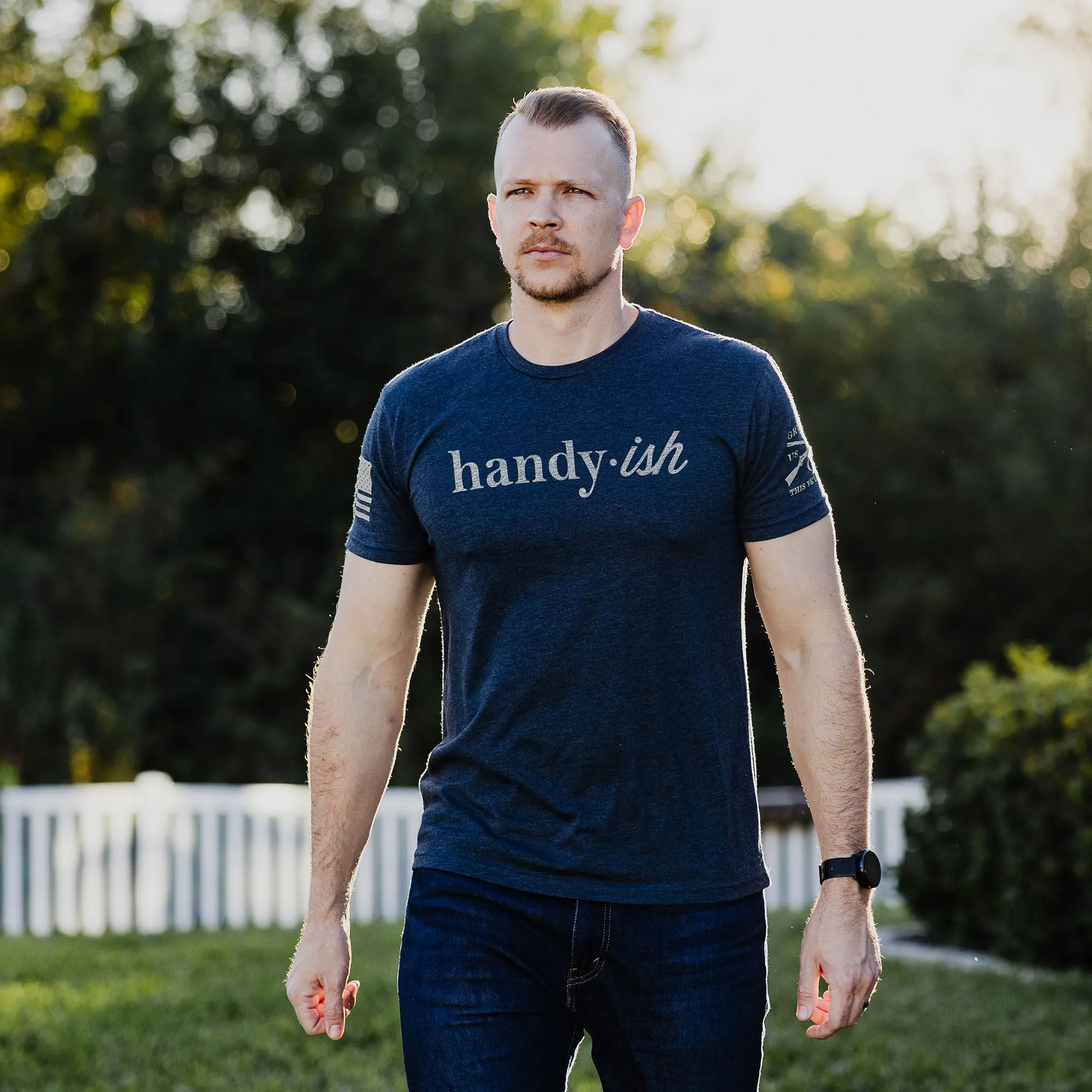 Handy T-Shirt - Midnight Navy sold by Grunt Style product image thumbnail 2