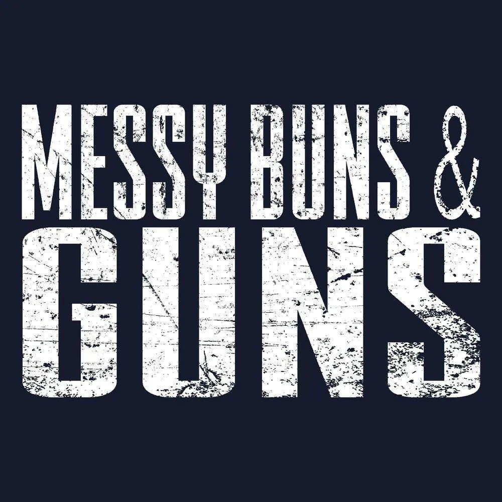 Women's Messy Buns & Guns Long Sleeve - Navy sold by Grunt Style product image thumbnail 3