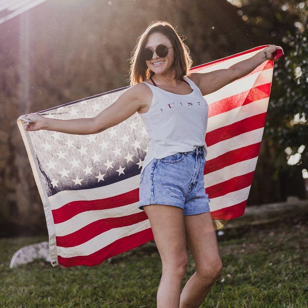 Women's USA 76 Flowy Tank - White sold by Grunt Style product image thumbnail 5
