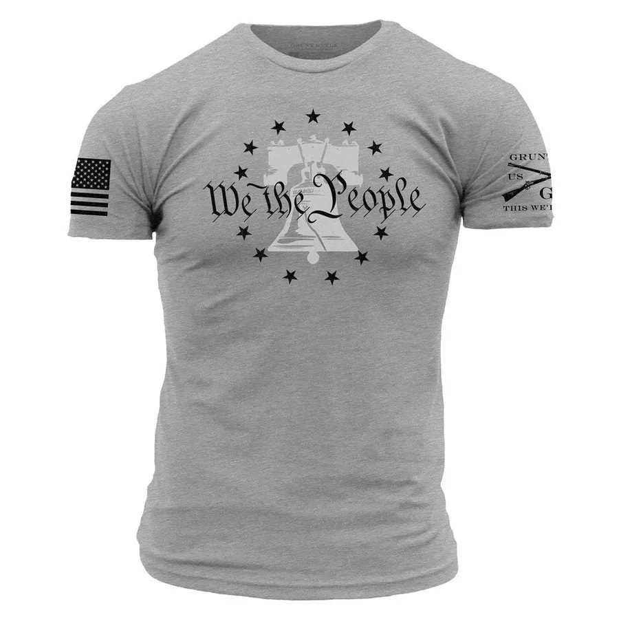 We The People T-Shirt - Dark Heather Gray sold by Grunt Style