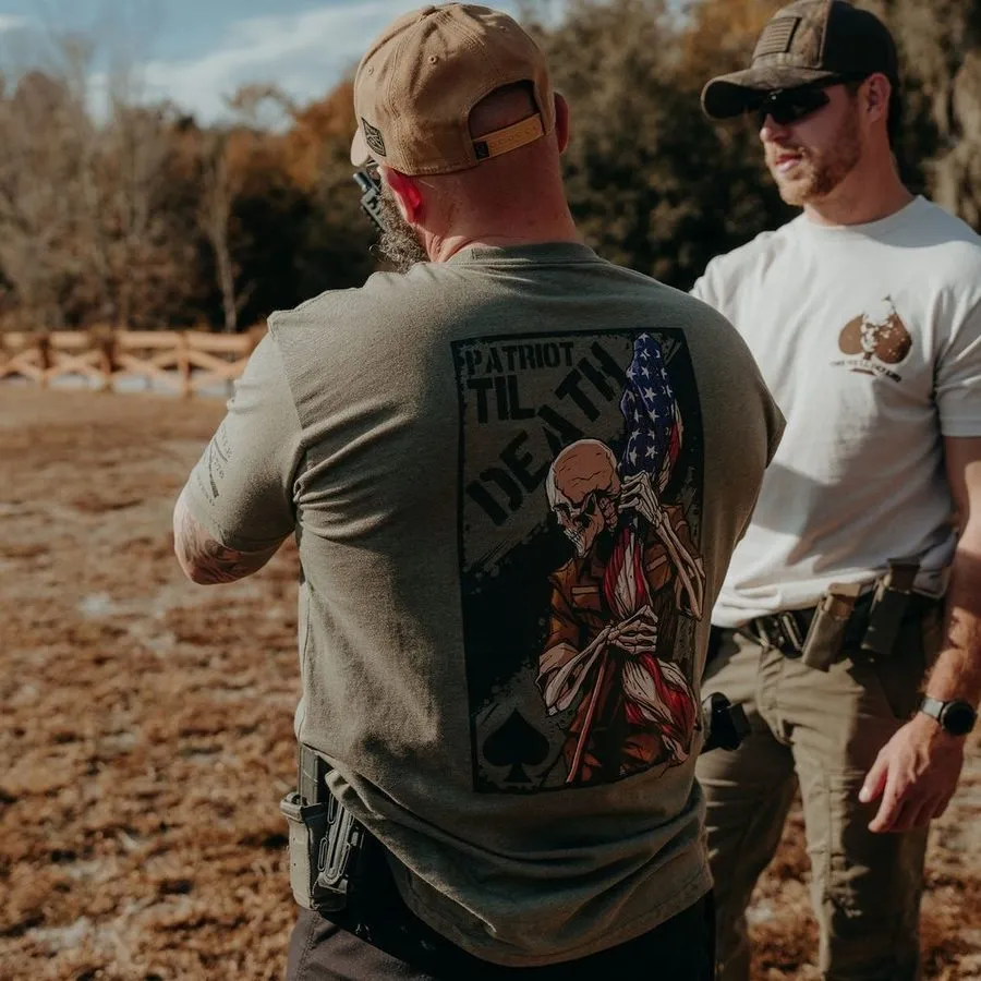 Patriot Til Death T-Shirt - Military Green sold by Grunt Style product image thumbnail 4