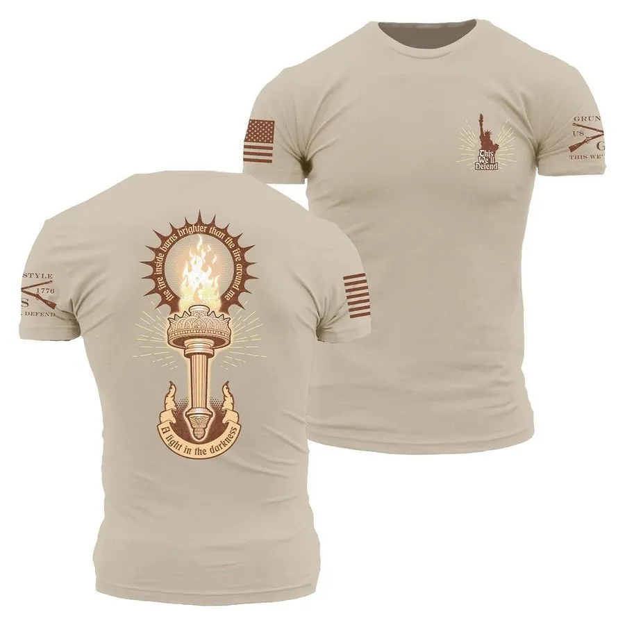 Light In The Darkness T-Shirt - Sand sold by Grunt Style
