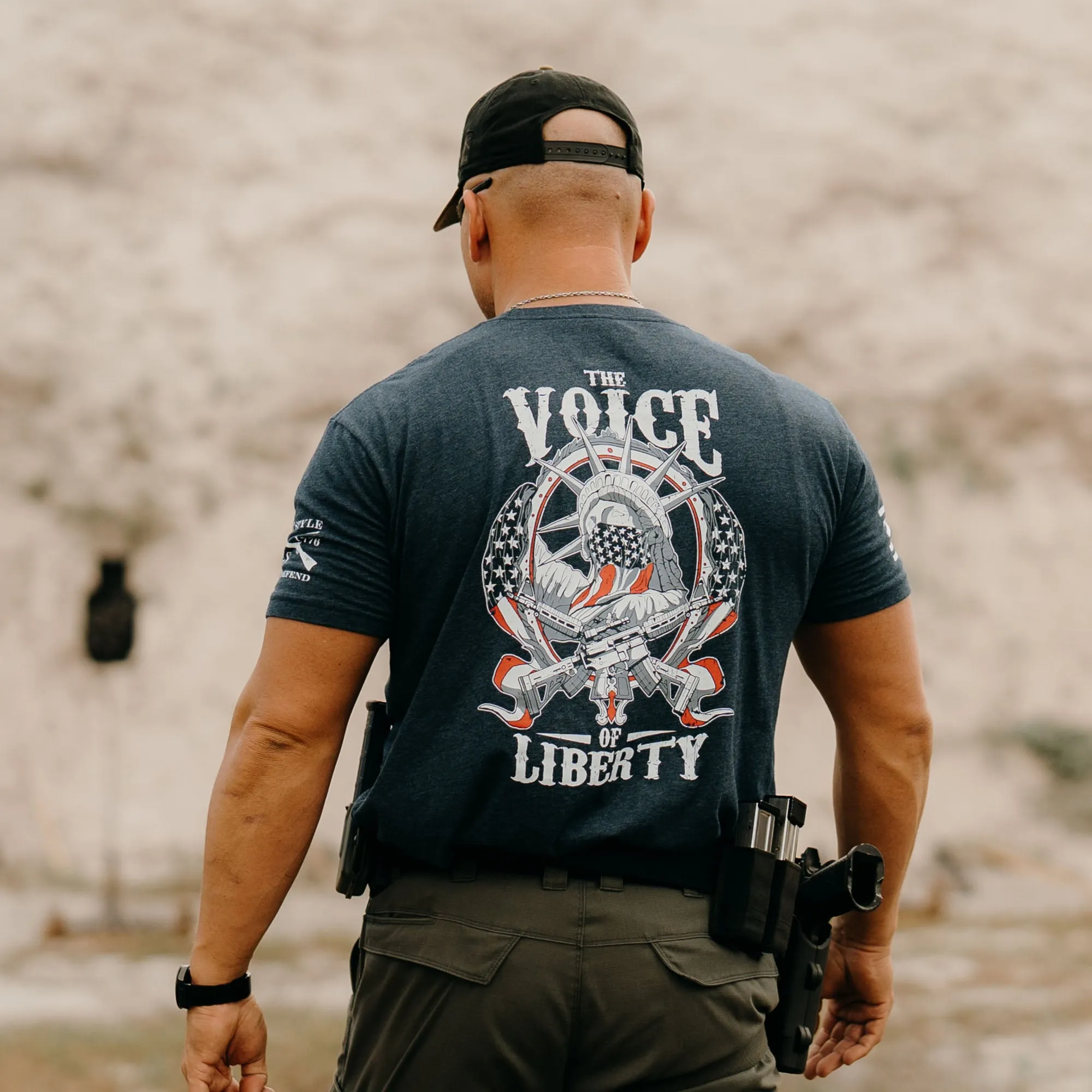 The Voice Of Liberty T-Shirt - Midnight Navy sold by Grunt Style product image thumbnail 2