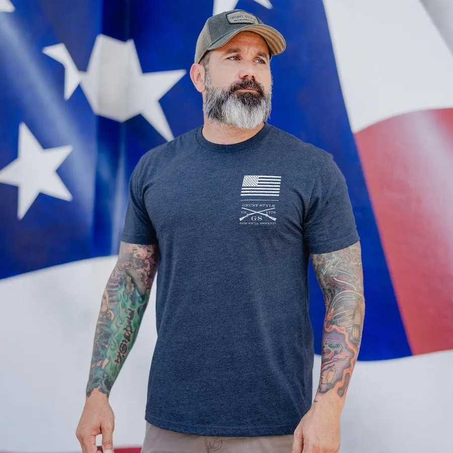 Even Divided T-Shirt - Midnight Navy sold by Grunt Style product image thumbnail 3