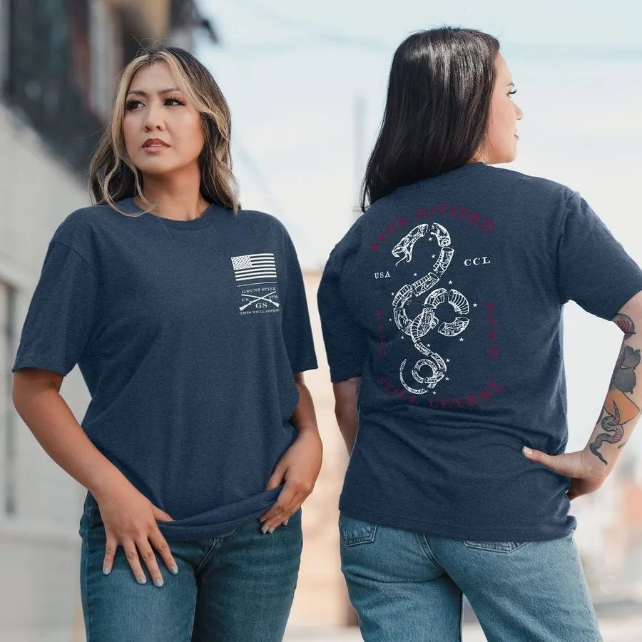 Women's Even Divided Boyfriend Fit T-Shirt - Midnight Navy sold by Grunt Style product image thumbnail 4