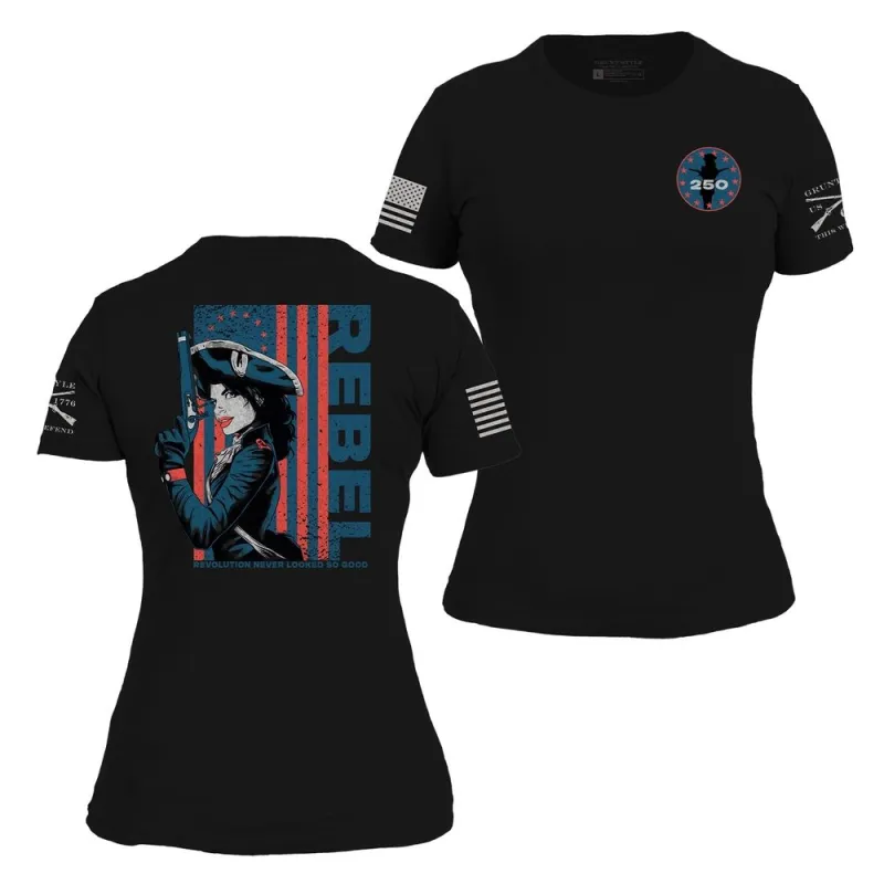 Women's Rebel Slim Fit T-Shirt - Black made by Grunt Style