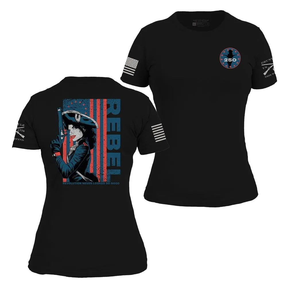 Women's Rebel Slim Fit T-Shirt - Black sold by Grunt Style