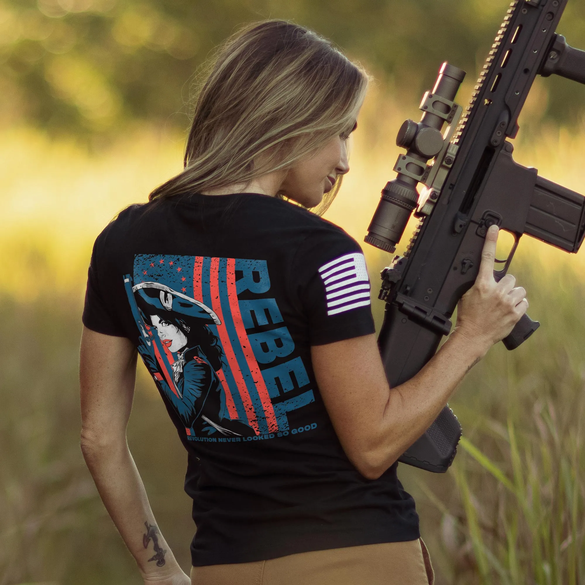Women's Rebel Slim Fit T-Shirt - Black sold by Grunt Style product image thumbnail 2