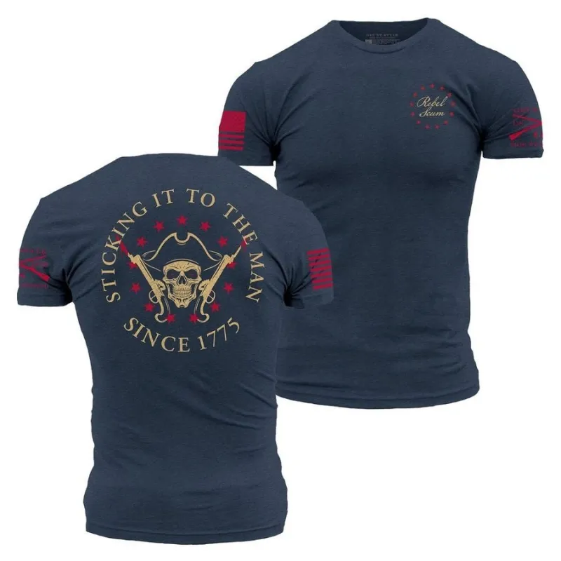 Sticking It To The Man T-Shirt - Midnight Navy made by Grunt Style