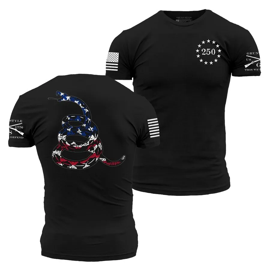 Freedom Gadsden T-Shirt - Black sold by Grunt Style