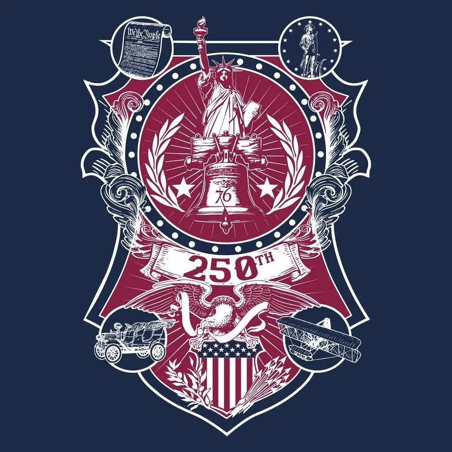 250th Commemorative Long Sleeve - Navy sold by Grunt Style product image thumbnail 3