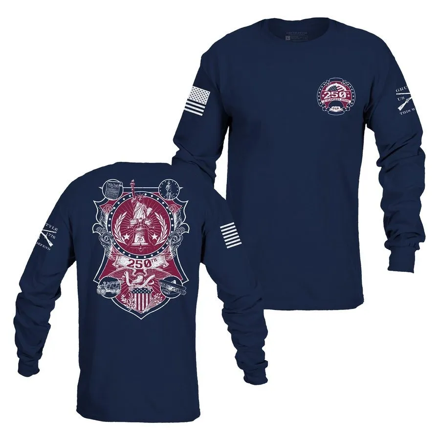 250th Commemorative Long Sleeve - Navy sold by Grunt Style