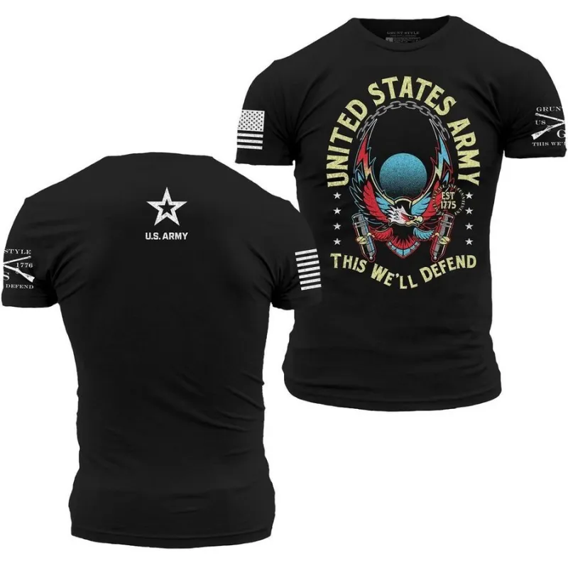 Army - This We'll Defend T-Shirt - Black made by Grunt Style
