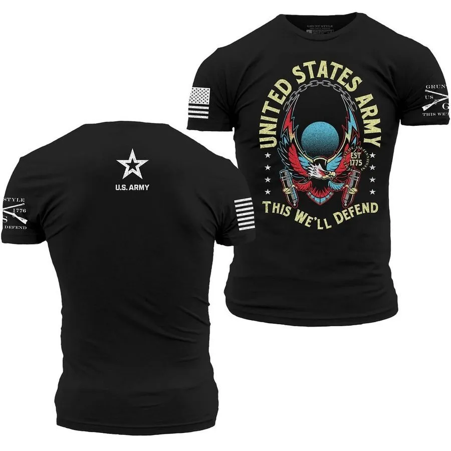 Army - This We'll Defend T-Shirt - Black sold by Grunt Style