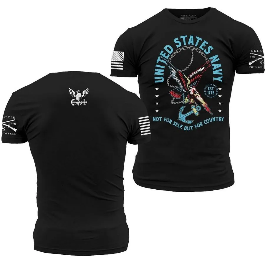 USN - For Country T-Shirt - Black sold by Grunt Style