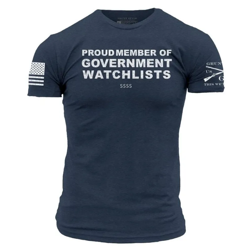Government Watchlists T-Shirt - Midnight Navy made by Grunt Style
