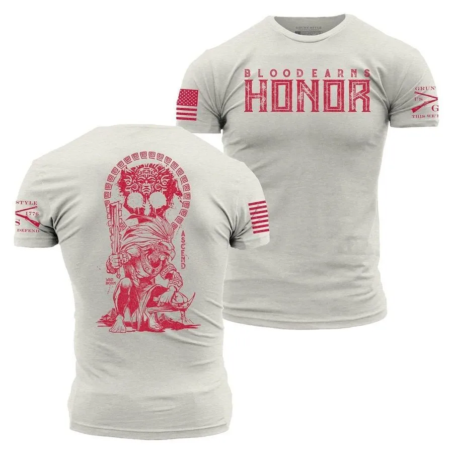 Blood Earns Honor T-Shirt - Sand sold by Grunt Style