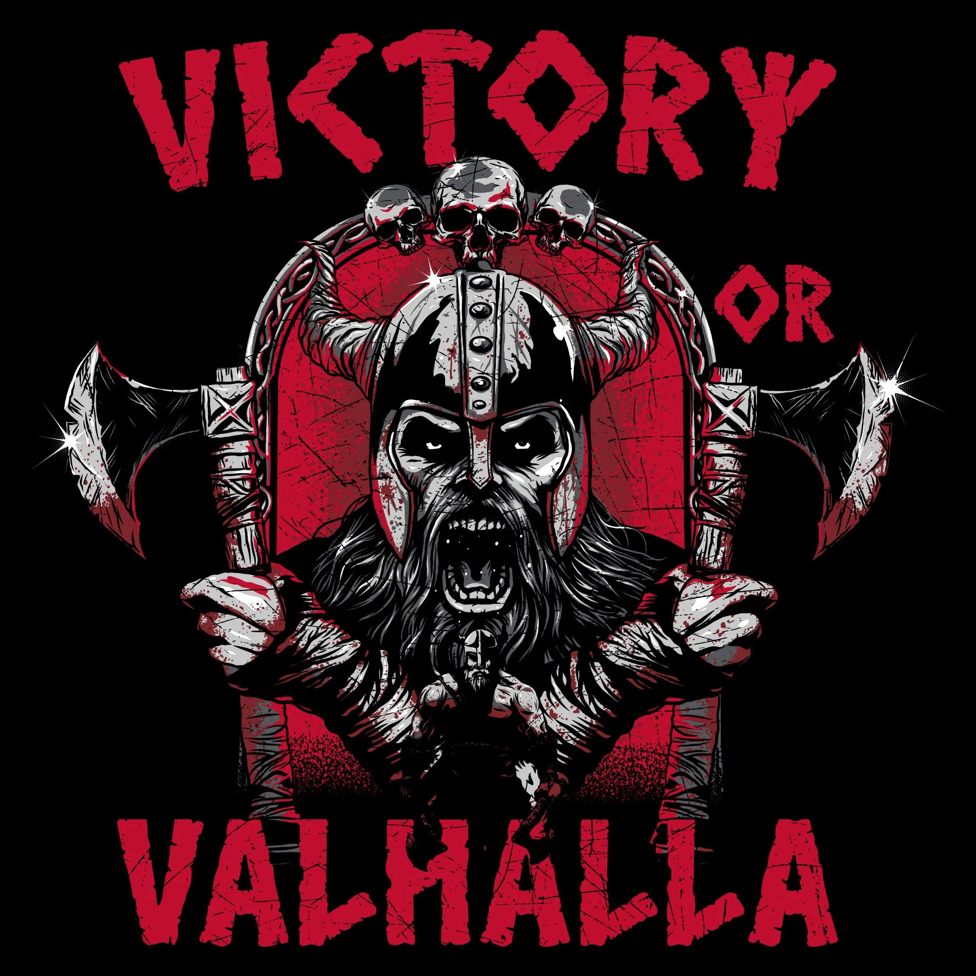 Victory Or Valhalla Hoodie - Black sold by Grunt Style product image thumbnail 3